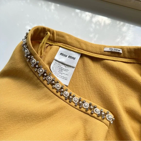 🌟SOLD🌟 Miu Miu Embellished Skirt - Picture 4 of 5